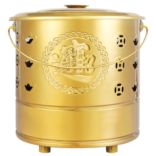 加厚不锈钢烧纸桶烧金桶拜神烧钱纸烧香用的筒化元宝家用焚烧炉