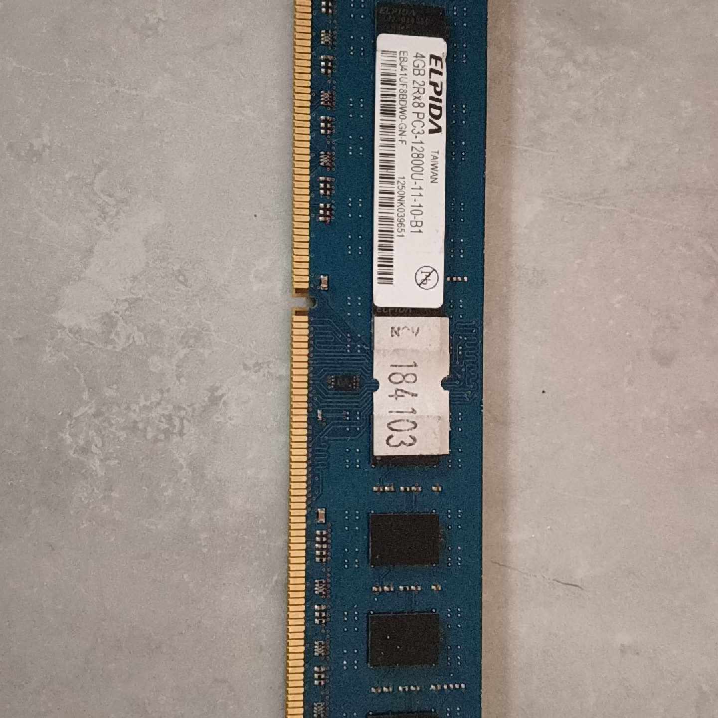 议价尔必达ELPIDA DDR3 4G内存条，型号PC3-106