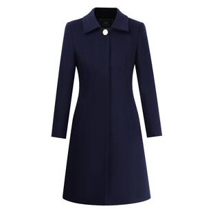 加厚羊毛呢子大衣女冬高端职业装大衣外套中长款前台保暖聚会礼服