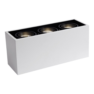 led明装射灯长方形三头四头斗胆灯高显色极简客厅无主灯吸顶筒灯