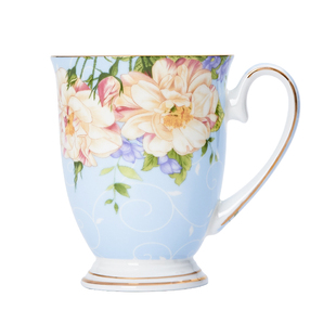 优质骨瓷出口陶瓷欧式皇室杯早餐杯创意马克杯刷牙漱口奶杯水杯