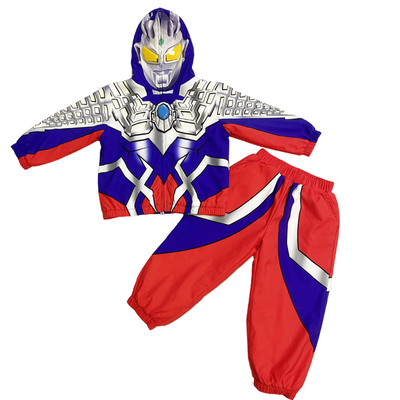 正版奥特曼童装男童秋季套装开衫还原服表演服风衣套装春秋款COS