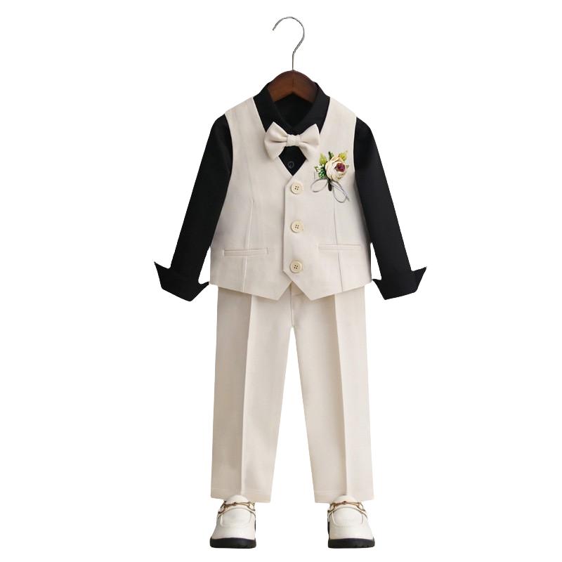 男童西装马甲套装帅气演出服