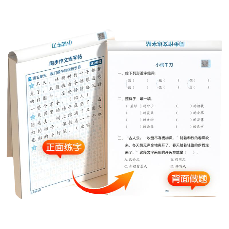 斗半匠小学生同步作文练字帖