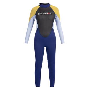 DIVE&SAIL2.5mm青少年冬季儿童泳衣男女孩连体加厚保暖冲浪潜水服