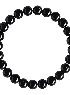 天然乌金黑曜石手串招财礼物