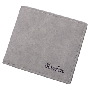 钱包男短款超薄大容量真皮质感防盗刷卡包驾驶证新款大学生零钱包