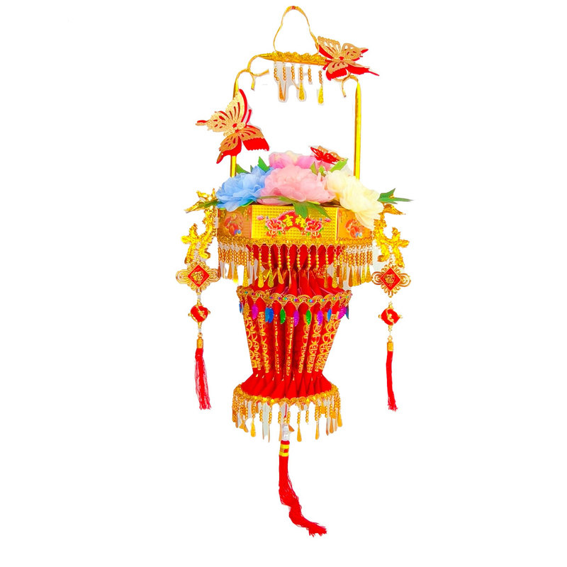 中秋牡丹花篮花灯DIY材料包