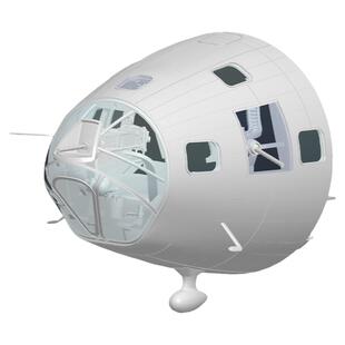 恒辉模型 HKMODEL 01E029 1/32 B-17F 空中堡垒轰炸机 拼装模型