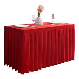 卓 布长方形摆摊地推签到办公桌围婚庆台布会议桌长桌台布桌围布x