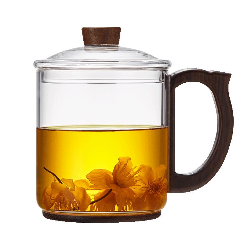 玻璃杯大容量家用办公杯泡茶神器