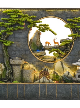 大型水幕墙流水墙屏风玄关隔断