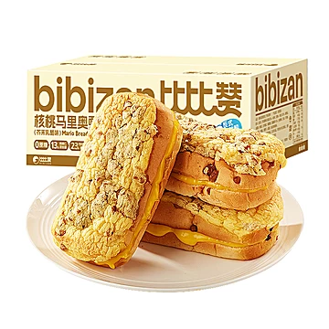 比比赞芥末乳酪味核桃马里奥面包400g/箱