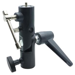 闪光灯支架金属三脚架柔光伞底座反光伞灯座灯架调节角度影棚配件