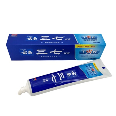 三七不含氟腔研清下火防口臭牙膏