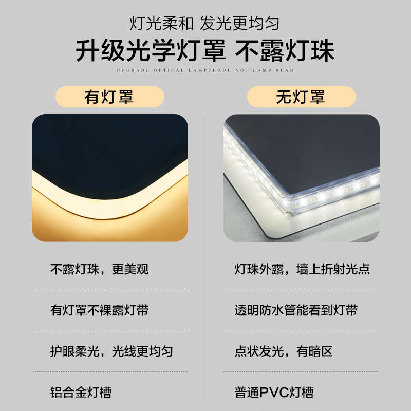 BOLEN 无框智能穿衣镜led带灯镜挂墙全身镜家用化妆试衣镜子ins风