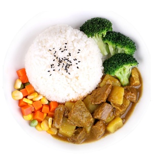 米小福50袋咖喱牛肉230g常温料理包预制菜速食半成品商用快餐外卖