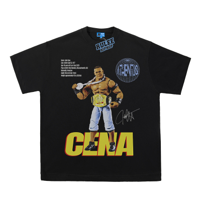 John Cena 约翰 塞纳 WWE 美式摔跤印花直喷透气短袖宽松T恤嘻哈