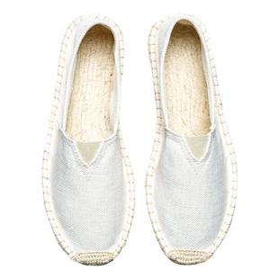 新款休闲麻底鞋手工时尚百搭草编鞋亚麻布鞋吸汗透气一脚蹬懒人鞋