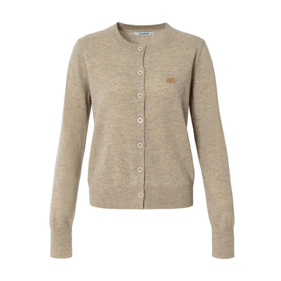 RPB BRAND温柔风圆领羊毛针织开衫女显瘦百搭通勤短款毛衣外套