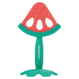 日本EDISON水果牙胶西瓜草莓苹果宝宝婴幼儿磨牙玩具安全立体咬咬