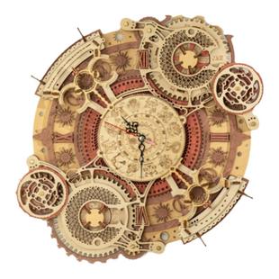 若客星宫之轮挂钟diy木质拼装模型3d立体创意摆件高难度手工