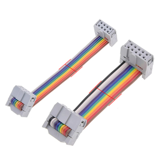 FC2.54压线头灰白头 IDC彩色排线 彩排线同向 JTAG/AVR下载连接线