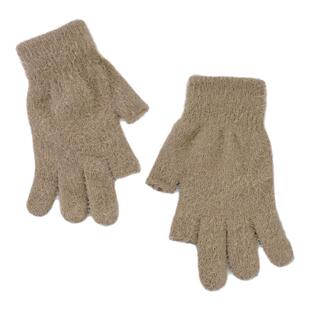 通用仿貂毛二指手套漏指头防寒保暖手机游戏触屏男女学生针织手套