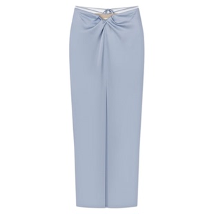 【季末折扣】NANUSHKA 女士 LIANNE 前部垂褶的沙龙风中长半裙