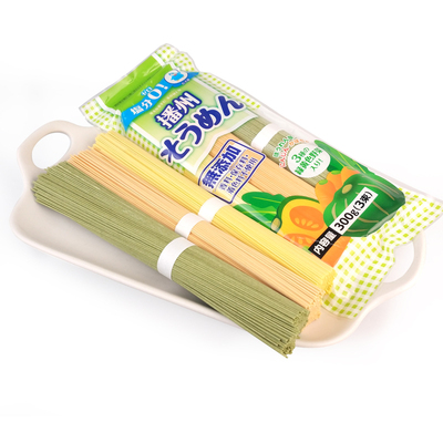 日本进口食品播州菠菜素面300g