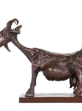 铜雕塑毕加索母山羊铜像摆件