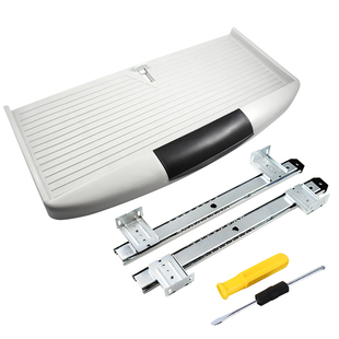 加厚电脑桌键盘托架滑道轨道配件抽屉键盘架二节滑轨吊装托盘支架