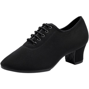 成人拉丁舞鞋女士广场舞鞋软底跳舞女鞋牛津布交谊舞蹈形体训练鞋