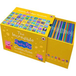 Peppa Pig 50 Storybook 小猪佩奇英文原版绘本第二辑黄盒装50本 Bedtime stories Tree House 粉红猪小妹 3-8岁儿童少儿英语