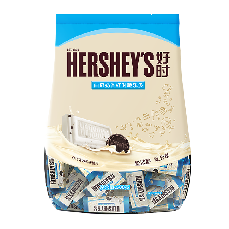 HERSHEY’S好时白巧克力曲奇奶香脆排块低温慢烘进口奶源多口味