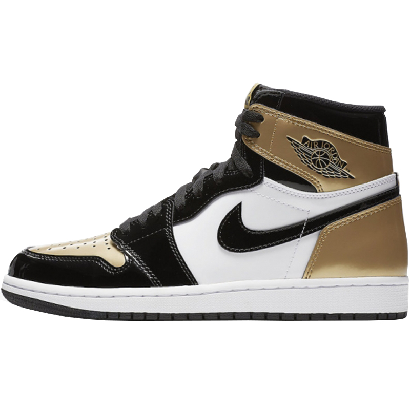 北卡大学 Air Jordan 1 Gold Toe AJ1黑白金黑金脚趾861428-007