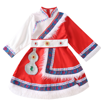 儿童藏族服男女藏族演出服