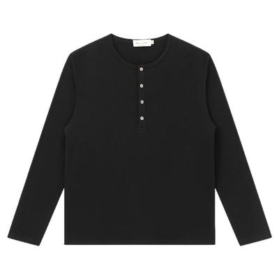 CLIMAX VISION松弛感ROW风亨利领肌理长袖T恤打底衫男