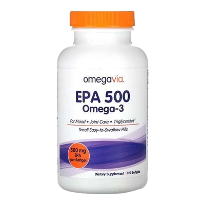 OmegaVia EPA深海鱼油欧米伽omega3成人支持情绪关节甘油三酯