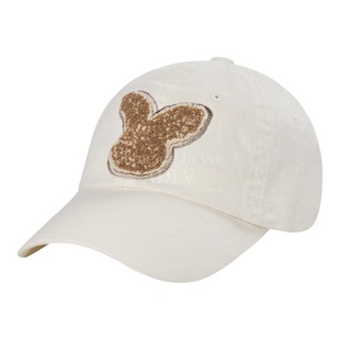 ADLV毛绒兔子圈圈纱棒球帽2025秋季新款帽子休闲潮帽子官方韩国潮