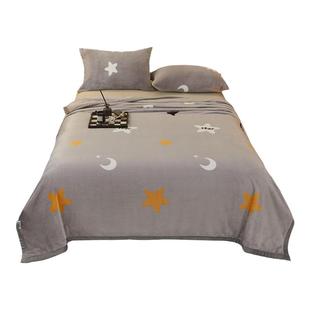 牛奶珊瑚绒床单单件双面法兰加绒加厚床盖秋冬天季毛毯三件套毛绒