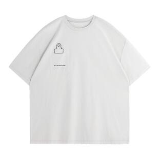 BJHG不计后果 粉色短袖男夏季新款t恤水洗纯棉半袖美式宽松上衣女