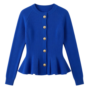 春装女款2026年新款针织衫上衣女巨好看独特别致气质高端掐腰毛衣