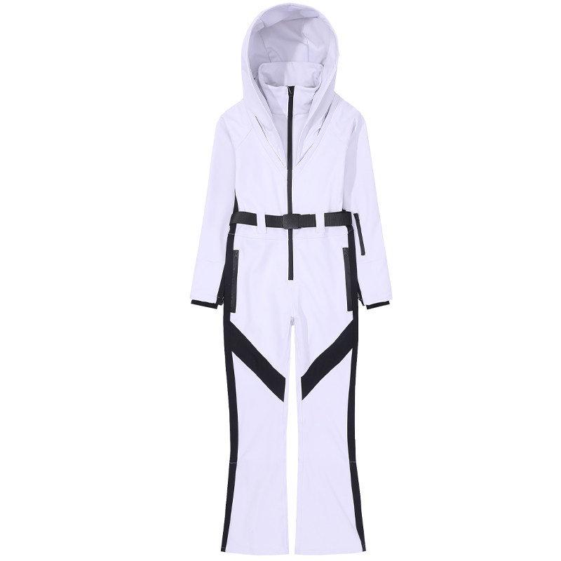 DOOREK蘑菇头连体滑雪服女套装修身显瘦单双板防水羽绒送腰带