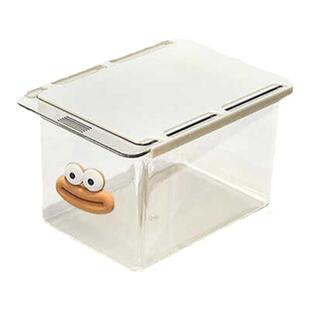 镜柜下抽屉式收纳盒透明卡通卫生间棉签化妆棉浴室高档小型整理盒