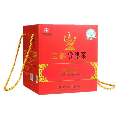 三鹤2805六堡茶礼盒装二级2018年陈化老黑茶叶散茶广西梧州茶厂产