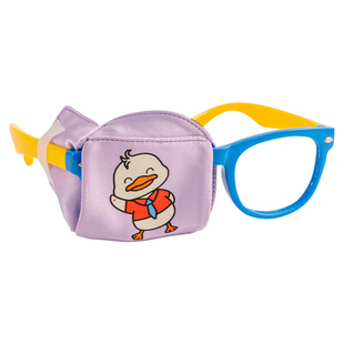 儿童弱视遮盖眼罩单眼全遮光不偷看卡通立体包裹真丝遮挡布眼镜罩