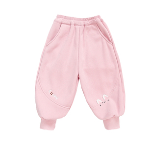 女童卫裤冬儿童加绒裤裤子保暖灯芯绒长裤2026新款宝宝束脚休闲裤