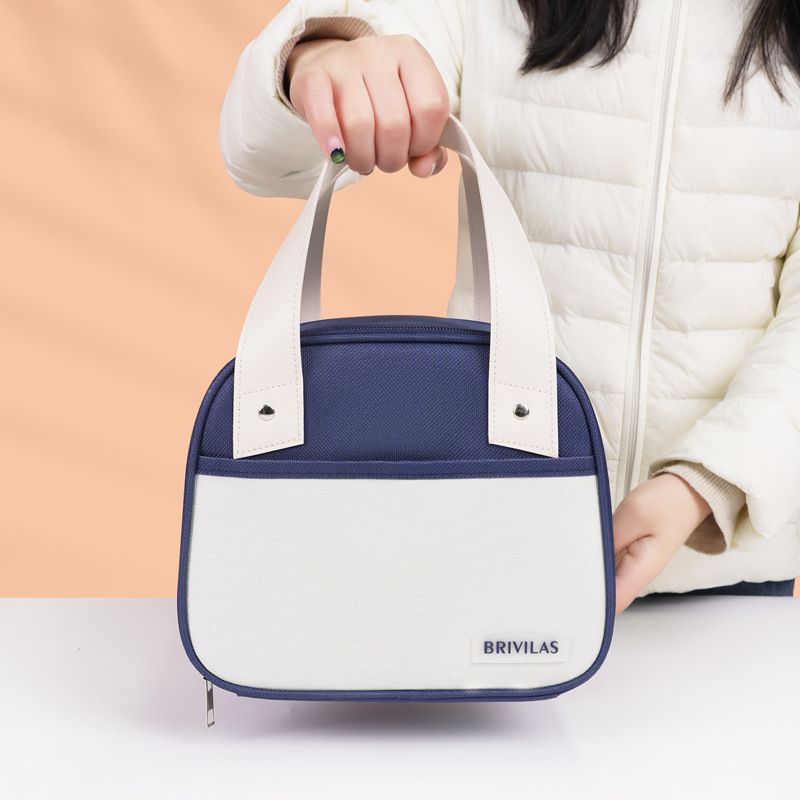 日式户外保温饭盒袋手提包包餐饭提手装包学生上班族袋子餐便当兜