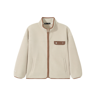 拓路者儿童摇粒绒外套男童抓绒衣中大童25年春秋加绒保暖衣服上衣